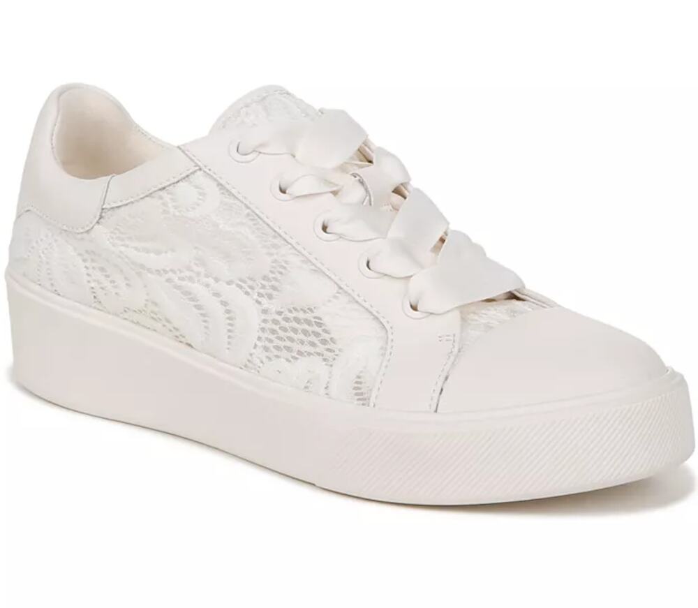 Naturalizer Women's Morrison 2.1 Lace Sneakers Size 8 White Bridal NWOB